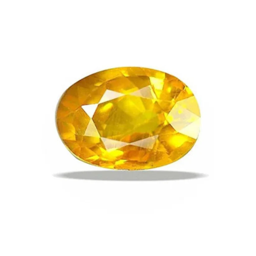 Natural Yellow Sapphire (Pukhraj Stone) – 5.28 Carat Certified Gemstone